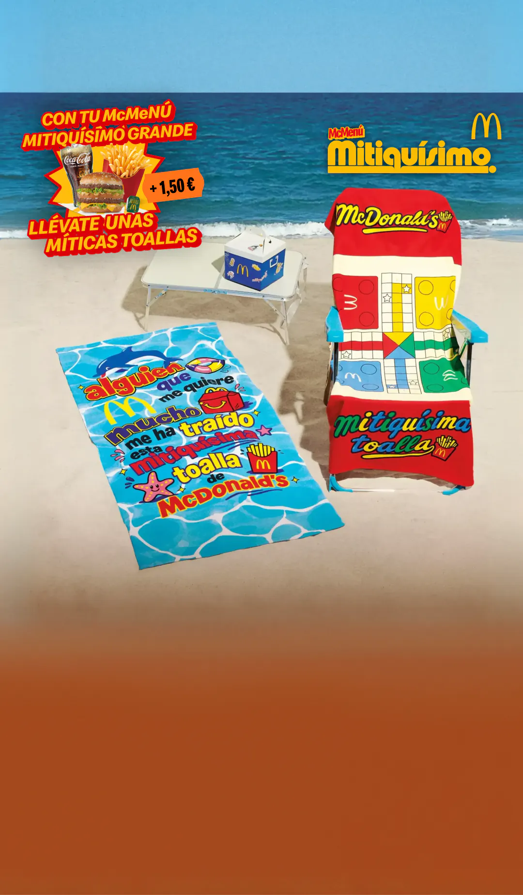 Story 1: Hazte con la mítica toalla de playita con guiris por 1,50€ más