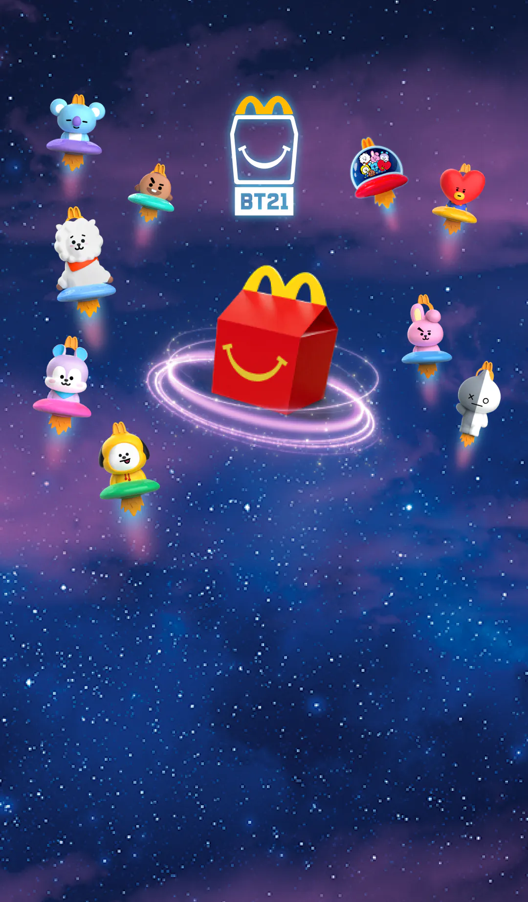 Story 5: ¡El universo BT21 ha aterrizado en McDonald's!
Colecciona sus personajes y diviértete en familia.