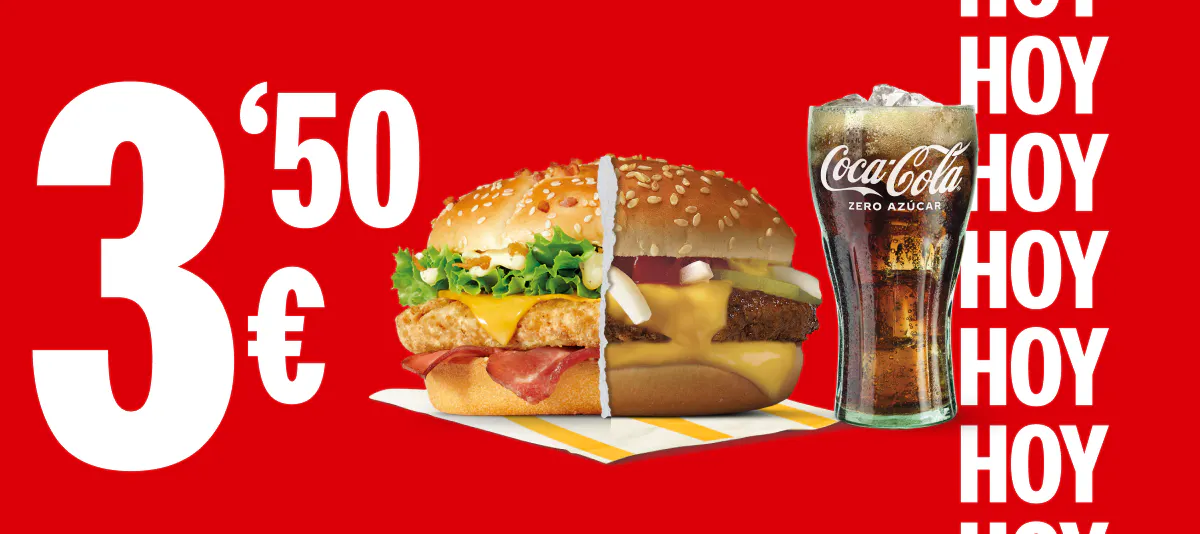 Oferta de hamburguesa + refresco