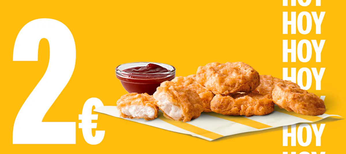 Hoy… ¡4 McNuggets® a elegir por 2€!