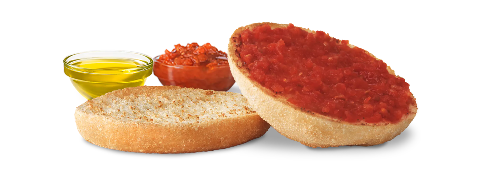 Tostada con aceite y tomate