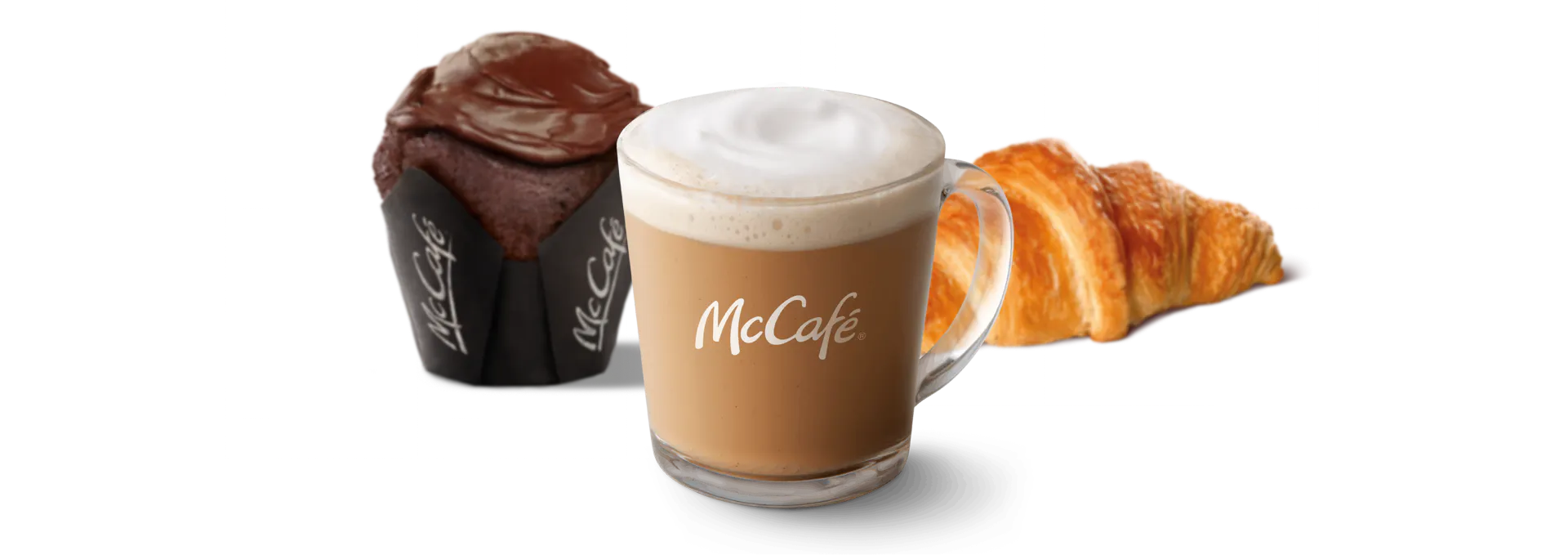 Cafe, croissant y magdalena