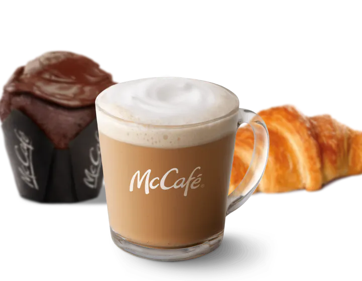 Cafe, croissant y magdalena