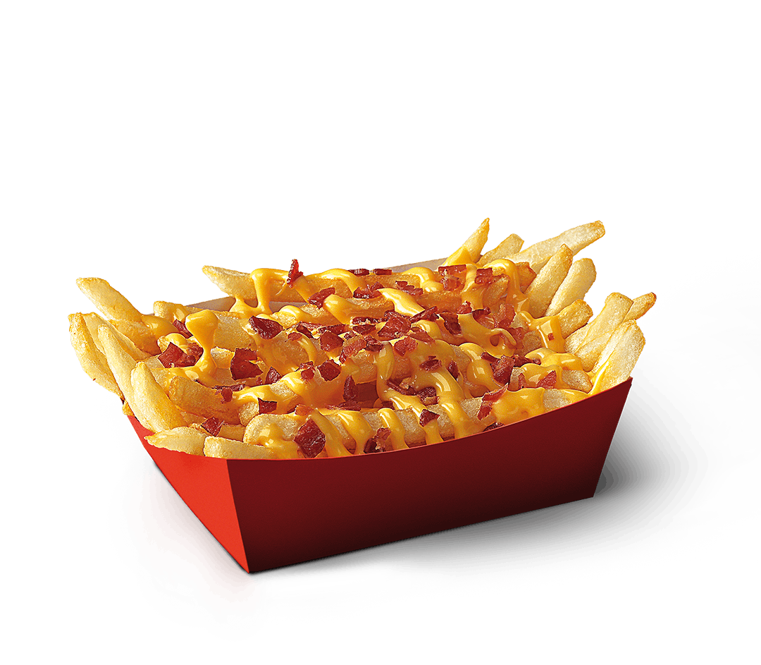 Top fries bacon cheese